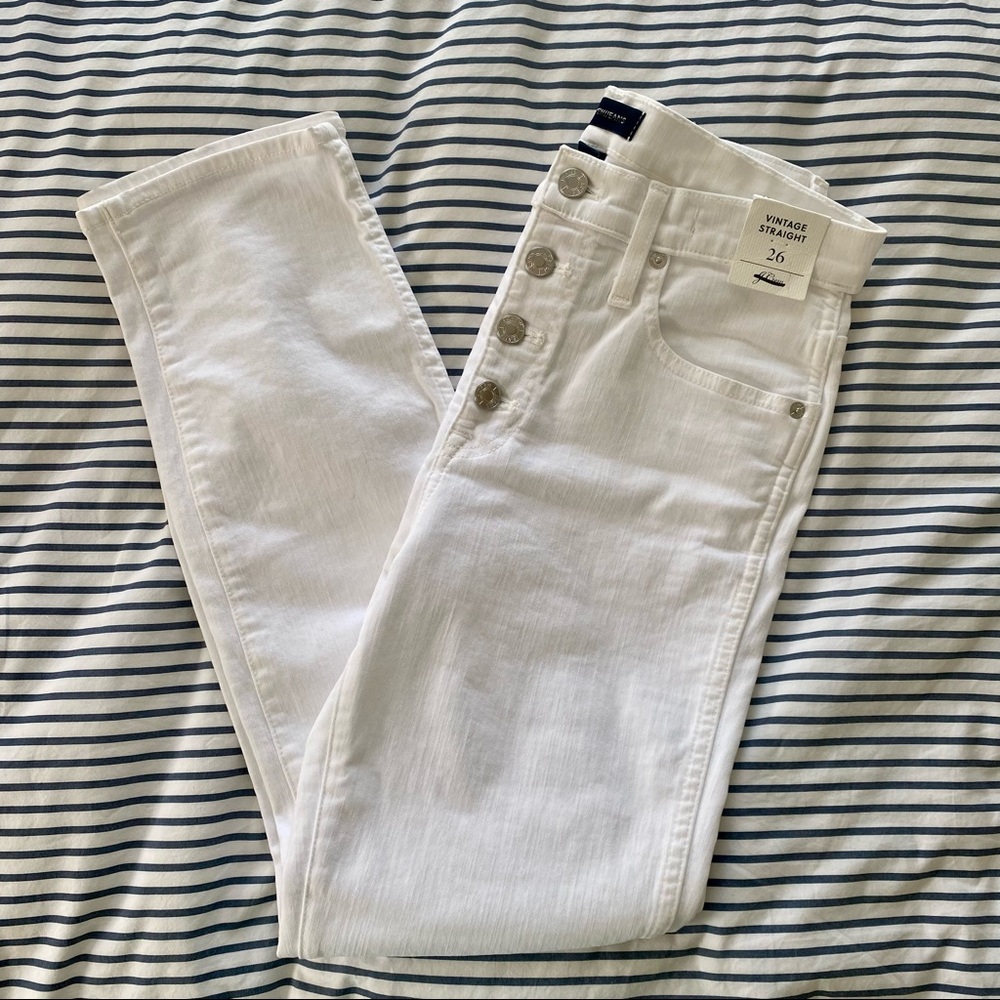 NWOT JCrew Vintage Straight Jeans - White - Sz 26